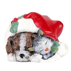 Giftco Kathleen Smith Fitzpatric Furry Friends Ceramic Candle Holder Vintage